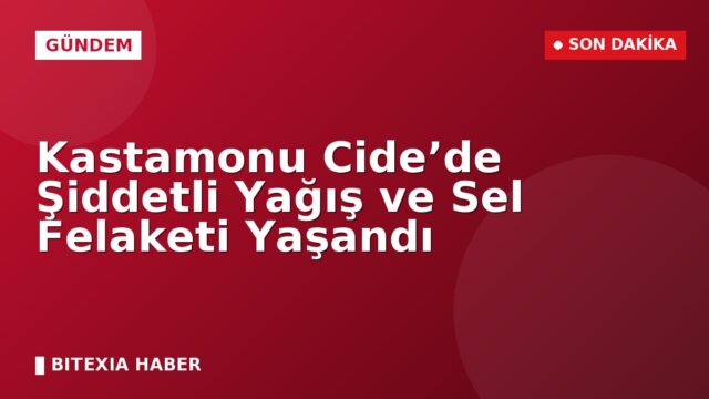 Kastamonu Cide’de Şiddetli Yağış ve Sel Felaketi Yaşandı
