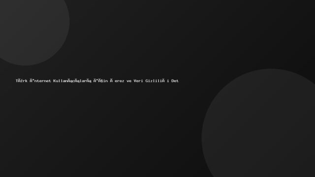 Türk İnternet Kullanıcıları İçin Çerez ve Veri Gizliliği Detayları