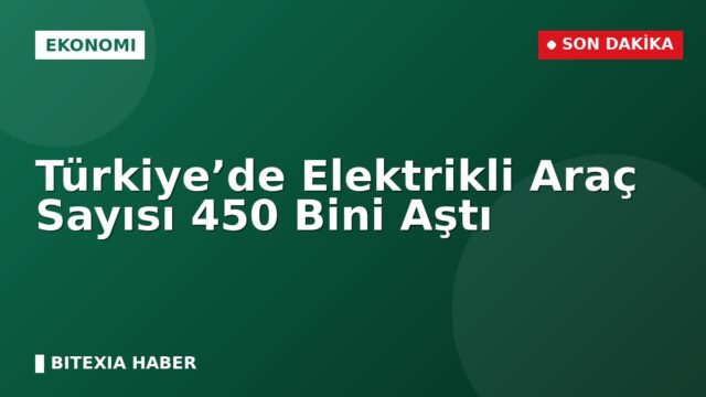 Türkiye’de Elektrikli Araç Sayısı 450 Bini Aştı